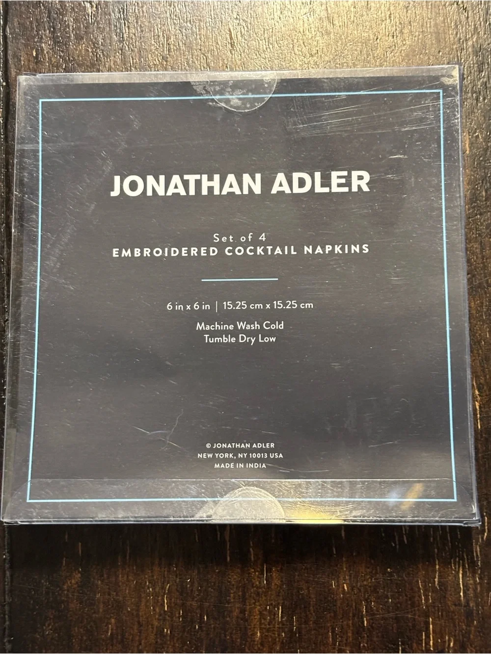 NIB Jonathan Adler Set of 4 Cocktail Napkins